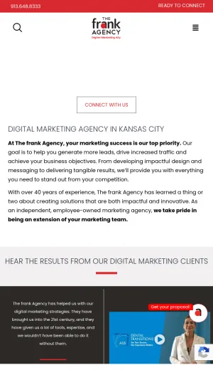 The frank Agency Digital Marketing and Website Development screenshot