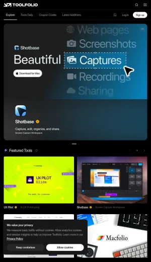 Toolfolio Curated Software and Resource Discovery screenshot
