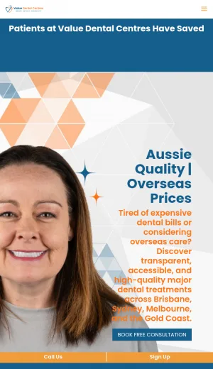 Value Dental Centres Australia screenshot