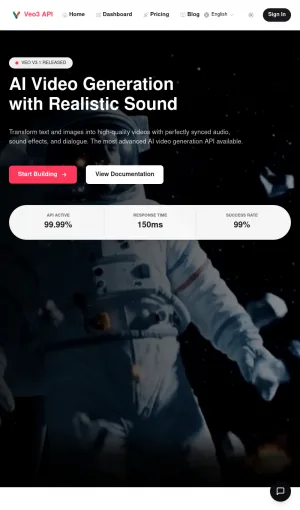 Veo 3 API for AI Video Generation screenshot