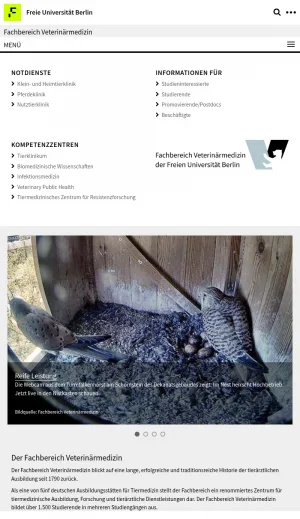 Faculty of Veterinary Medicine at Freie Universitat Berlin screenshot