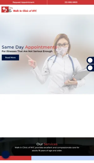 Walk-In Medical and Urgent Care Clinic in Midtown Manhattan screenshot