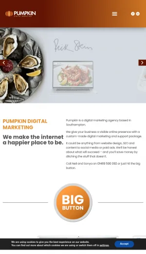 Pumpkin Digital Marketing Agency in Southampton screenshot