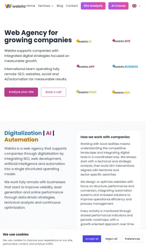 Webita Digital Marketing and Website Development Agency screenshot
