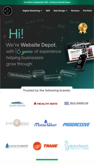 Website Depot Digital Marketing and Web Design Agency screenshot