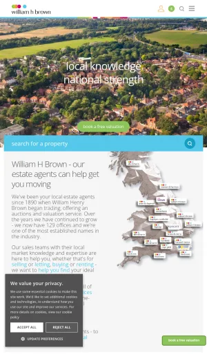 William H Brown Estate and Letting Agency screenshot