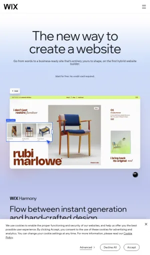 Wix Website Builder for Fast No-Code Site Creation screenshot