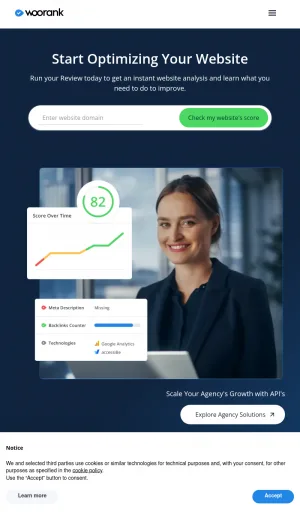 WooRank SEO and Website Optimization Platform screenshot