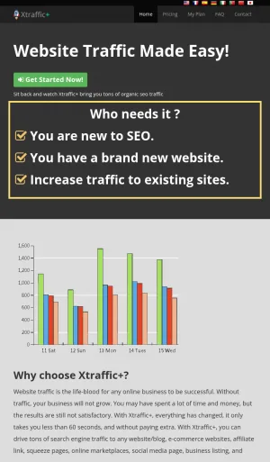 Xtraffic Plus SEO Traffic Promotion Service screenshot