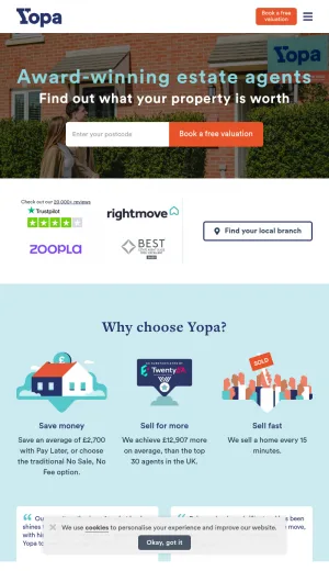 Yopa UK Estate Agency for Selling and Property Valuation screenshot