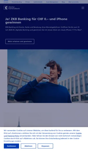 Zürcher Kantonalbank – Your Trusted Bank for Over 150 Years screenshot