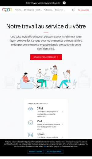 Zoho Cloud Software Suite for Businesses screenshot