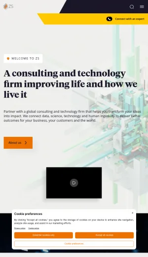 ZS Global Management Consulting and Technology Services screenshot