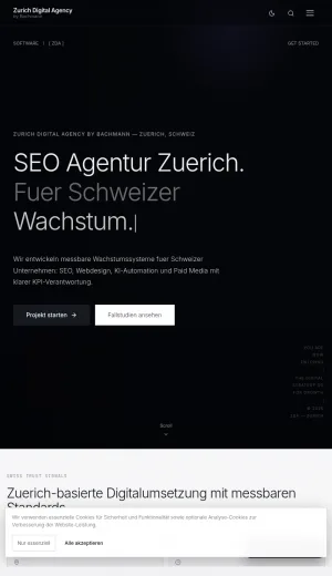 Zurich Digital Agency for SEO, Web Design, and AI Automation screenshot