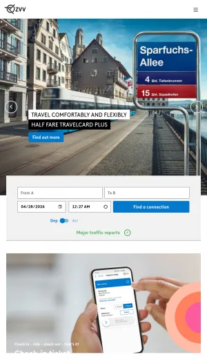 Zurich Transport Network (ZVV) screenshot